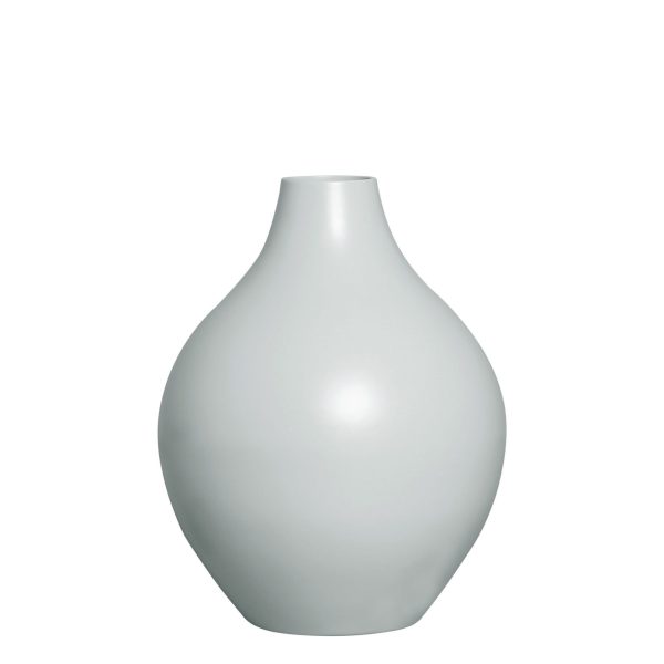 Vaso Ceramica Off White Fosco Bojudo Baixo Cod 6583