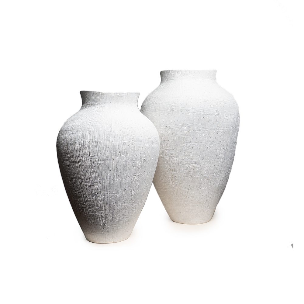 vaso ceramica branco G 8153 P 8154