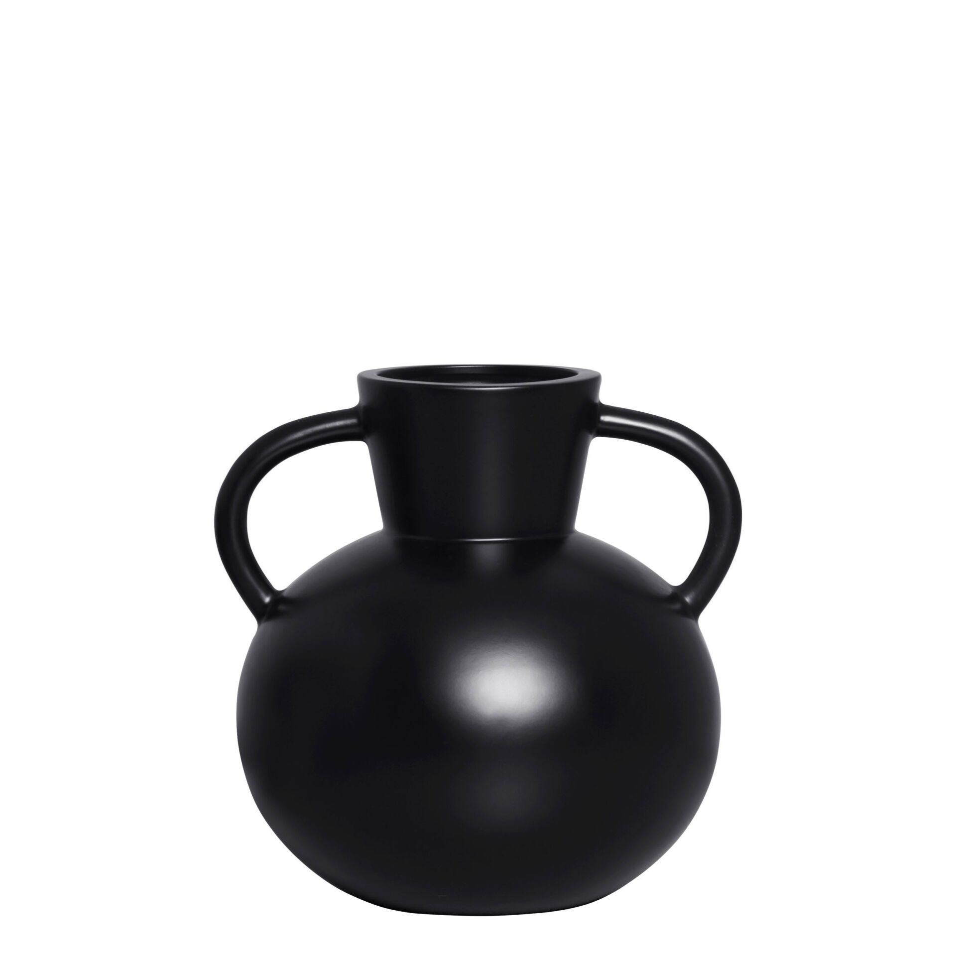 vaso ceramica preto alça baixo cod 8972